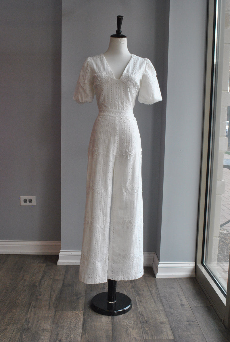 CLEARANCE - WHITE SUMMER JUMPSUIT