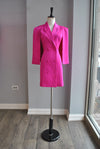 MAGENTA PINK JACKET DRESS WITH CAPE
