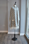 WHITE TWEED WRAP