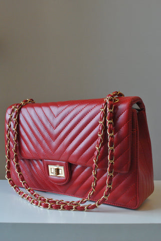 Dolce & Gabbana Small Chained Crossbody Bag in Red