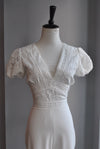 CLEARANCE - WHITE JUMPSUIT WITH LACE DETAILS