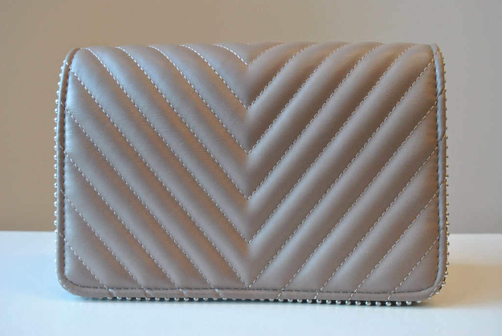 TAUPE CROSSBODY HANDBAG