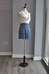 PERIWINKLE MINI SKIRT WITH ELASTIC WAIST