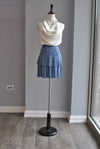 PERIWINKLE MINI SKIRT WITH ELASTIC WAIST