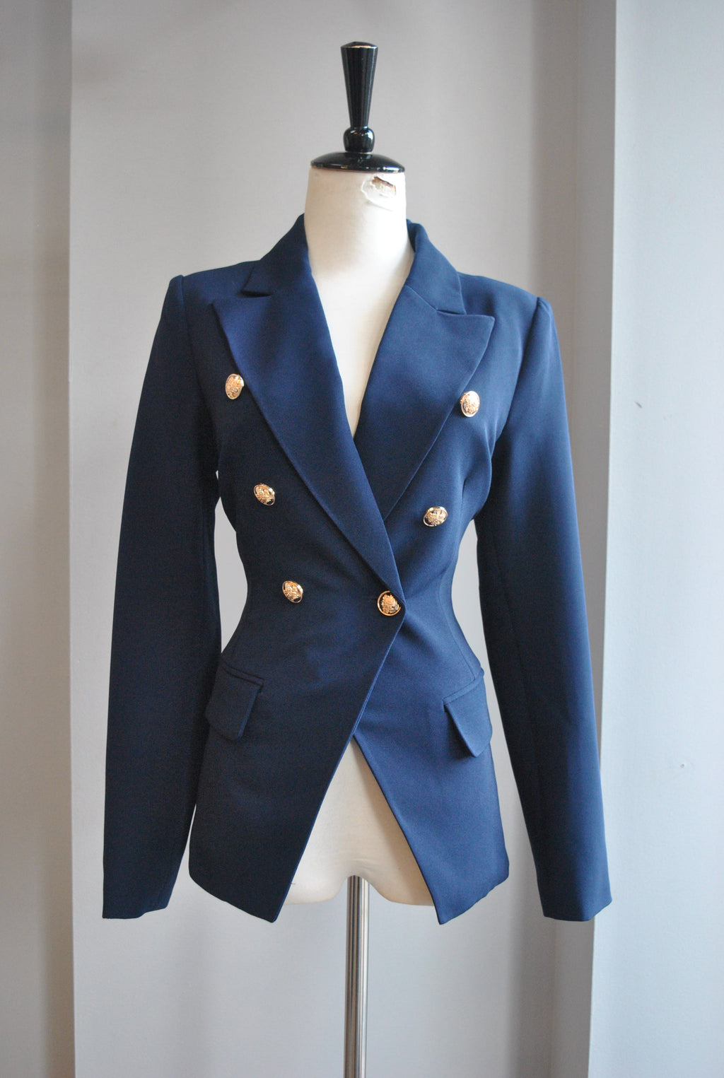 NAVY BLUE DOUBLE BREASTED BLAZER