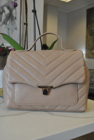 CARAMEL FAUX CROCODILE LEATHER CLUTCH / CROSSBODY HANDBAG