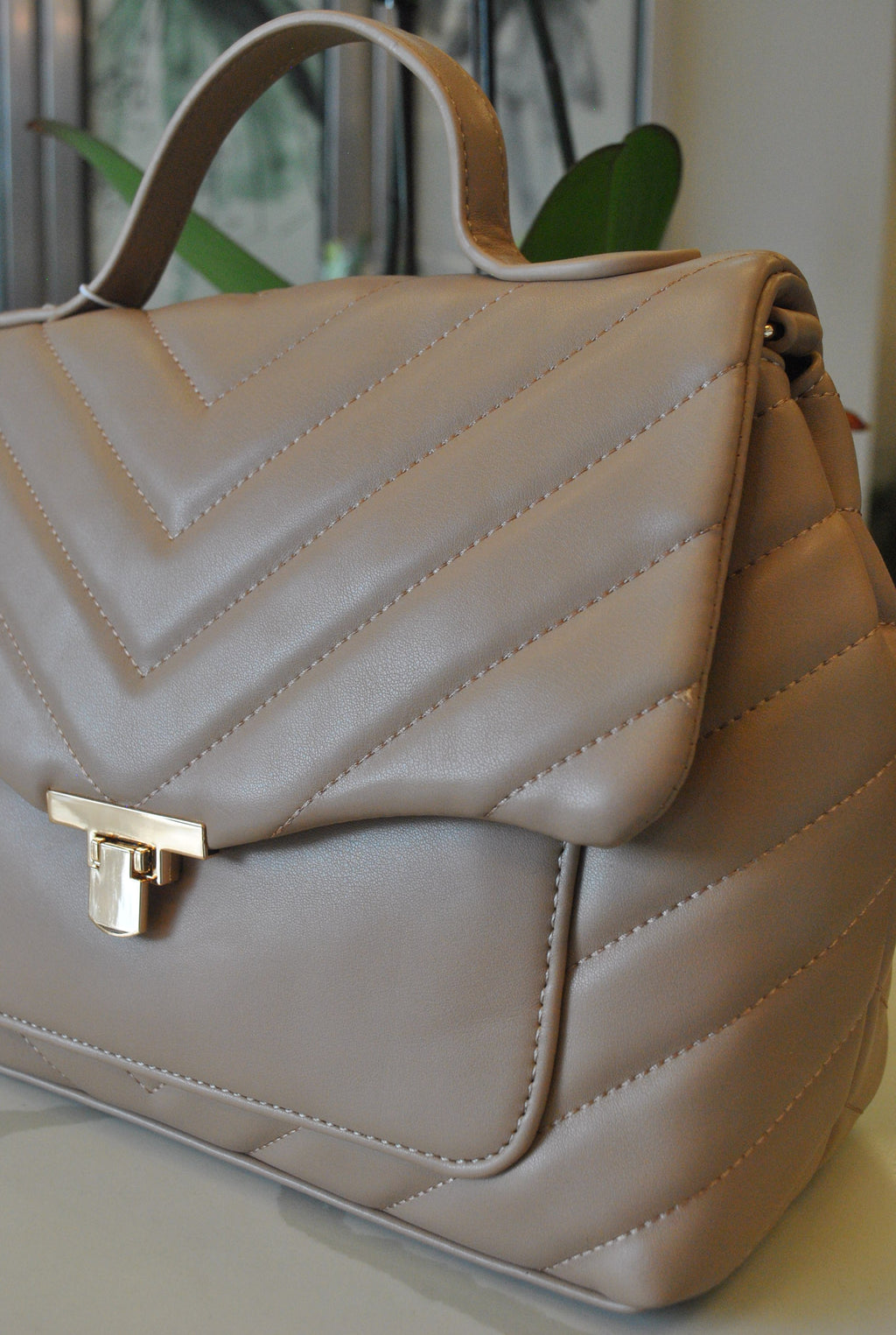 TAUPE SATCHEL BAG