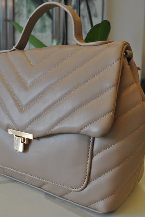 TAUPE SATCHEL BAG