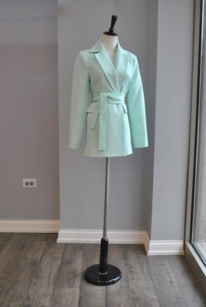 MINT BLAZER WITH A BELT