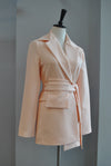 PEACH SPRING OVERSIZED BLAZER WITH A BELT