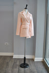 PEACH SPRING OVERSIZED BLAZER WITH A BELT