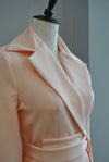 PEACH SPRING OVERSIZED BLAZER WITH A BELT