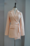 PEACH SPRING OVERSIZED BLAZER WITH A BELT