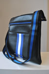 BLACK AND BLUE CROSSBODY HANDBAG