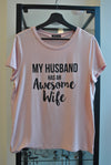 GRAPHIC T-SHIRT - MOM WIFE BOSS - PINK