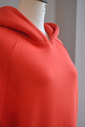 ORANGE SWEATSHIRT WITH A HOODIE