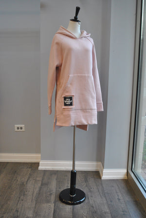 BLUSH PINK SWEATSHIRT WITH A HOODIE