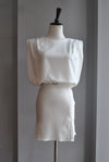 CLEARANCE - WHITE SILKY MINI DRESS