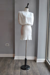 CLEARANCE - WHITE SILKY MINI DRESS