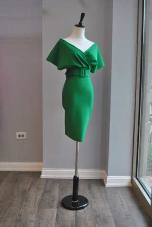 GREEN BANDAGE FIT PARTY DRESS