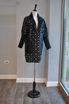 BLACK  AND WHITE ALPAKA COAT