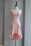 LIGHT PEACH COLOR SUMMER DRESS WITH RUFFLES