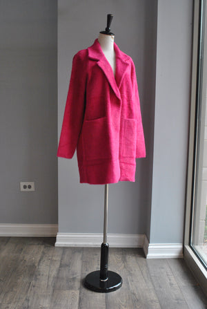 FUCHSIA SIMPLE ALPAKA COAT