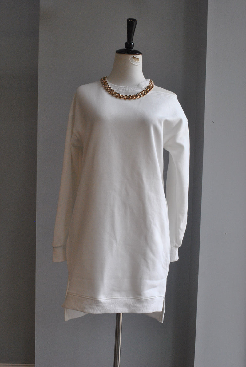 CLEARANCE - WHITE CASUAL TUNIC DRESS