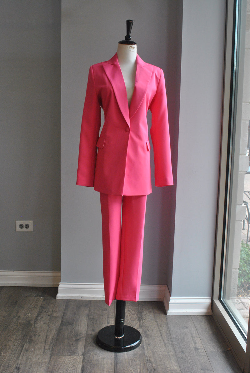 Pink Women Suit, Wide Leg Womens Pant Suit, Suit With Crystals, Two-piece  Fancy Palazzo Suits for Women Party Wear Pink Suit, Pink Pantsuit 
