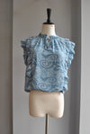 BLUE PAISLEY SET OF MINI SKIRT AND A TOP
