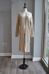 BONE COLOR OPEN STYLE LONG CARDIGAN
