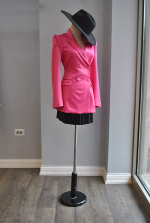 CLEARANCE - FUCHSIA PINK SATIN BLAZER
