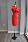 RED SIMPLE COCKTAIL DRESS