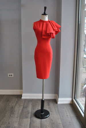 RED SIMPLE COCKTAIL DRESS