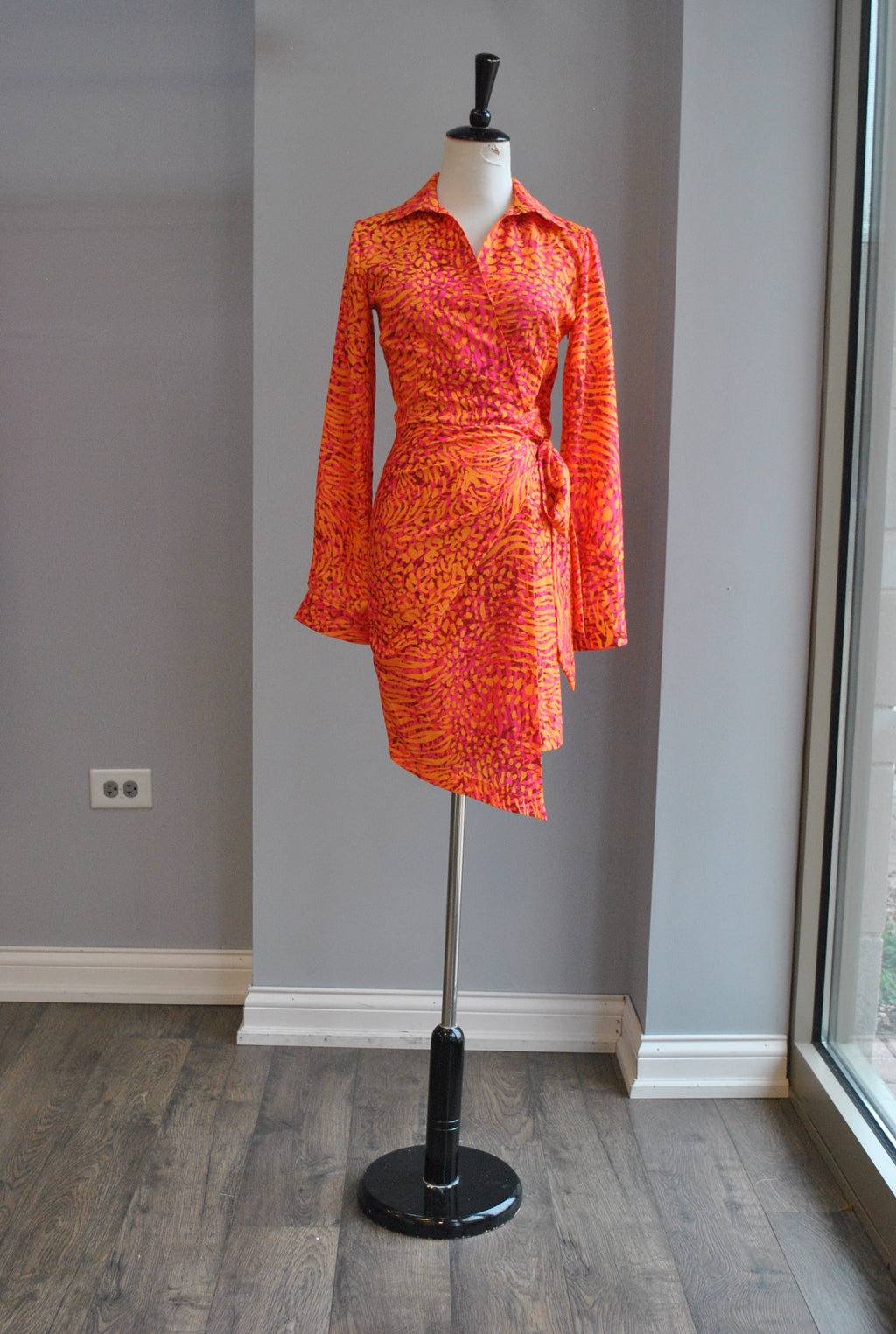 ORANGE MUTLI SUMMER DRESS