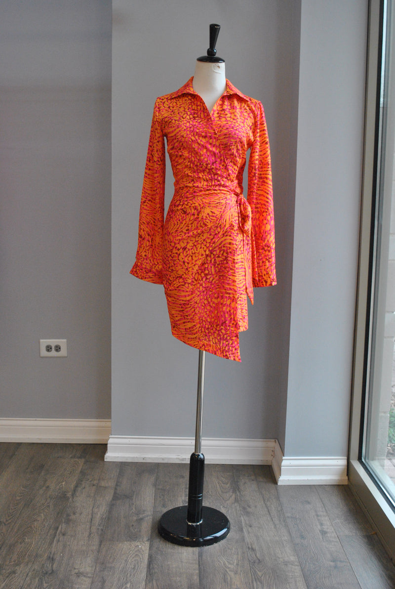 ORANGE MUTLI SUMMER DRESS