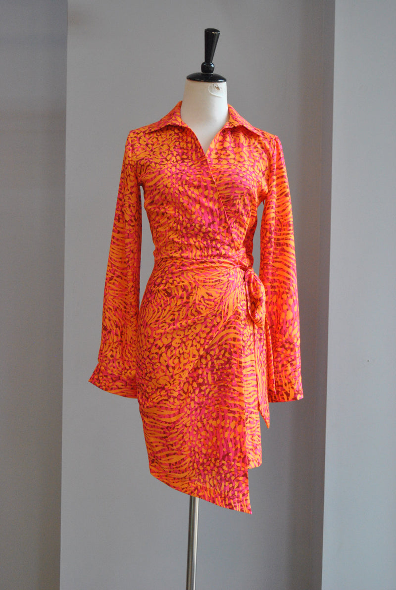 ORANGE MUTLI SUMMER DRESS