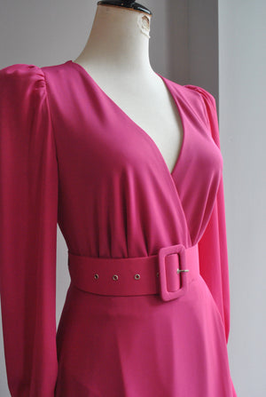 FUCHSIA SET OF MAXI SKIRT AND BODYSUIT