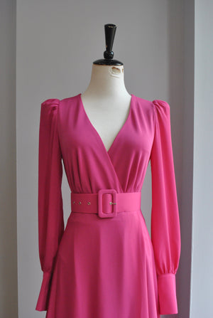 FUCHSIA SET OF MAXI SKIRT AND BODYSUIT