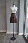 FOREST GREEN FAUX LEATHER PENCIL SKIRT