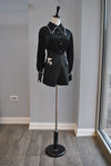 BLACK SHORTS WITH PEARLS AND RHINESTONES