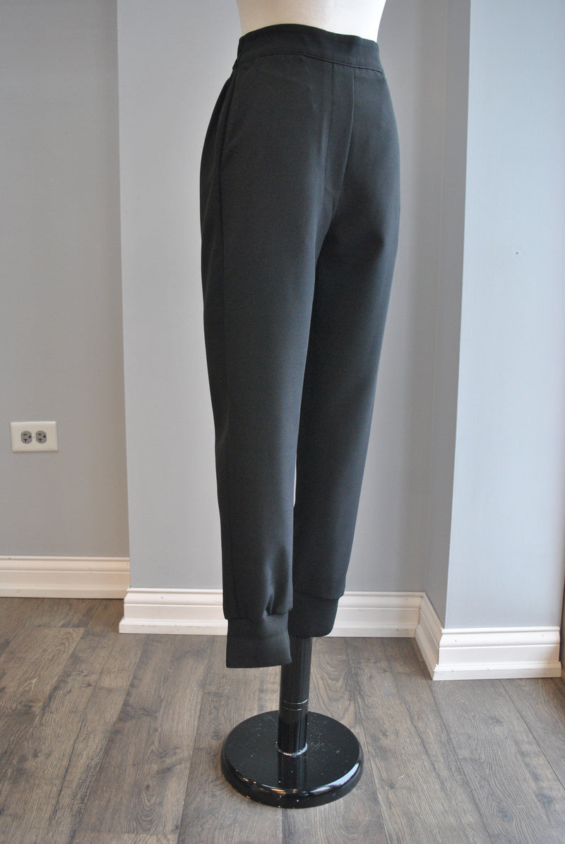 BLACK JOGGER PANTS WITH SIDE POCKETS