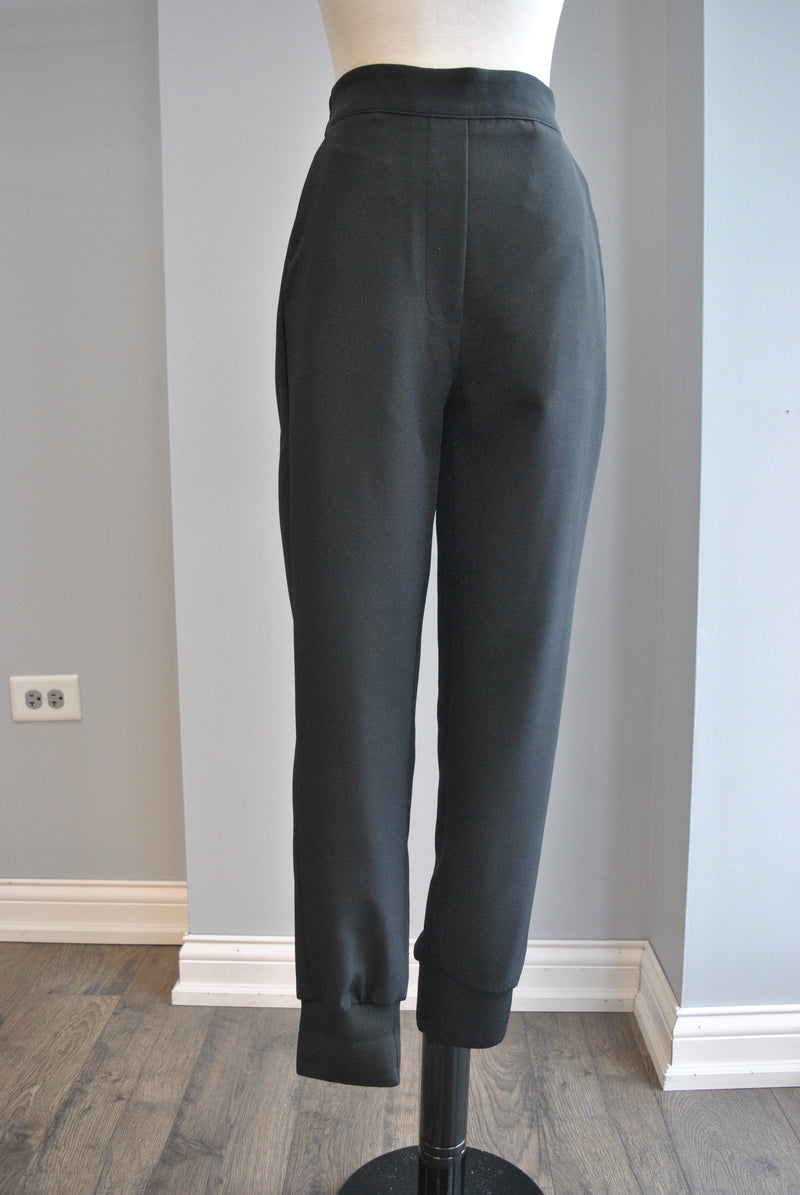 BLACK JOGGER PANTS WITH SIDE POCKETS