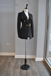 BLACK DOUBLE BREASTED BLAZER