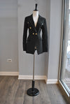 BLACK DOUBLE BREASTED BLAZER