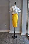 YELLOW PENCIL BANDAGE SKIRT