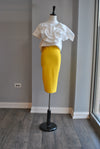 YELLOW PENCIL BANDAGE SKIRT