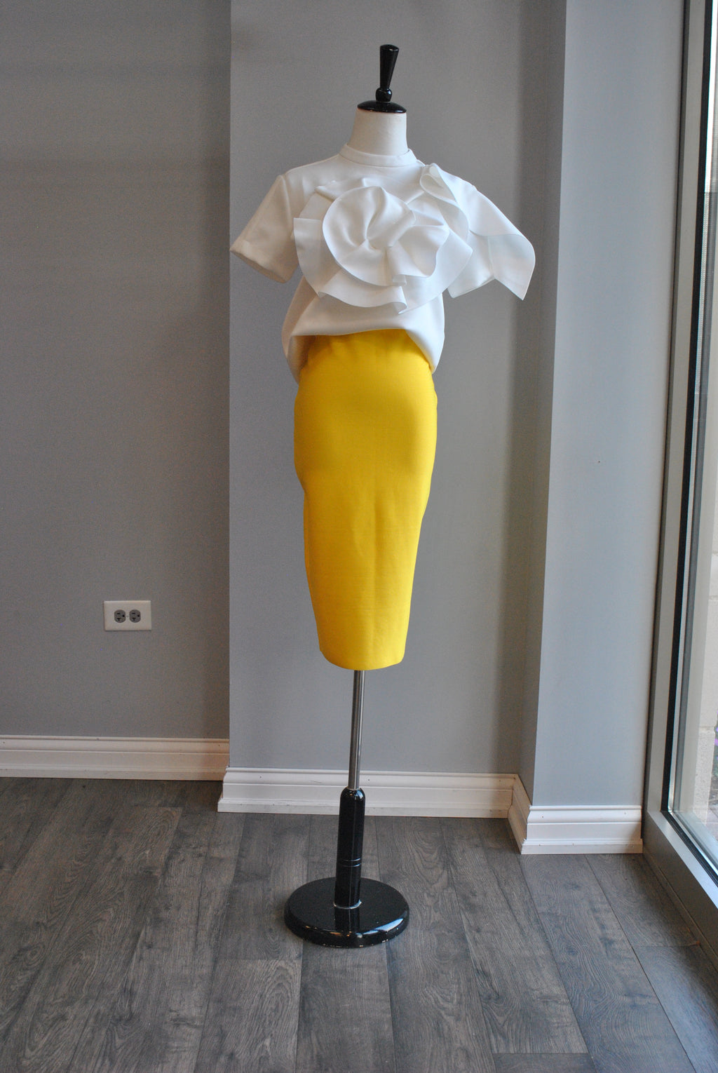 YELLOW PENCIL BANDAGE SKIRT