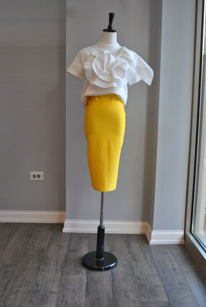 YELLOW PENCIL BANDAGE SKIRT