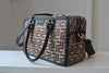 BROWN TOTE STYLE HANDBAG WITH A CROSSBODY BAG